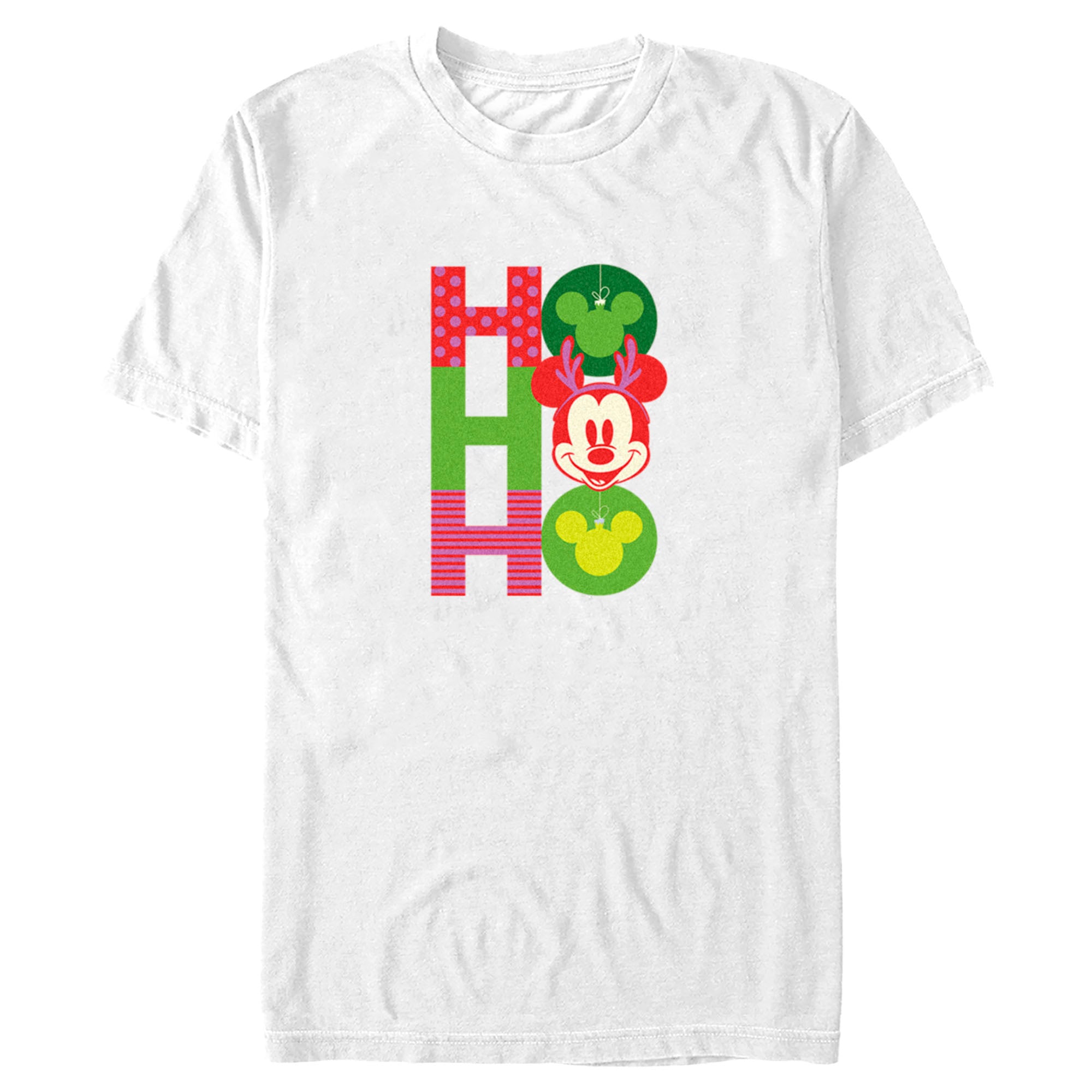 Men's Mickey & Friends Christmas Ho Ho Ho Ornaments T-Shirt Men's Mickey & Friends Christmas Ho Ho Ho Ornaments T-Shirt