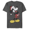 Men’s Mickey & Friends Christmas Plaid Distressed Portrait T-Shirt