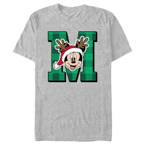 Men’s Mickey & Friends Christmas Reindeer Antlers Mousey T-Shirt
