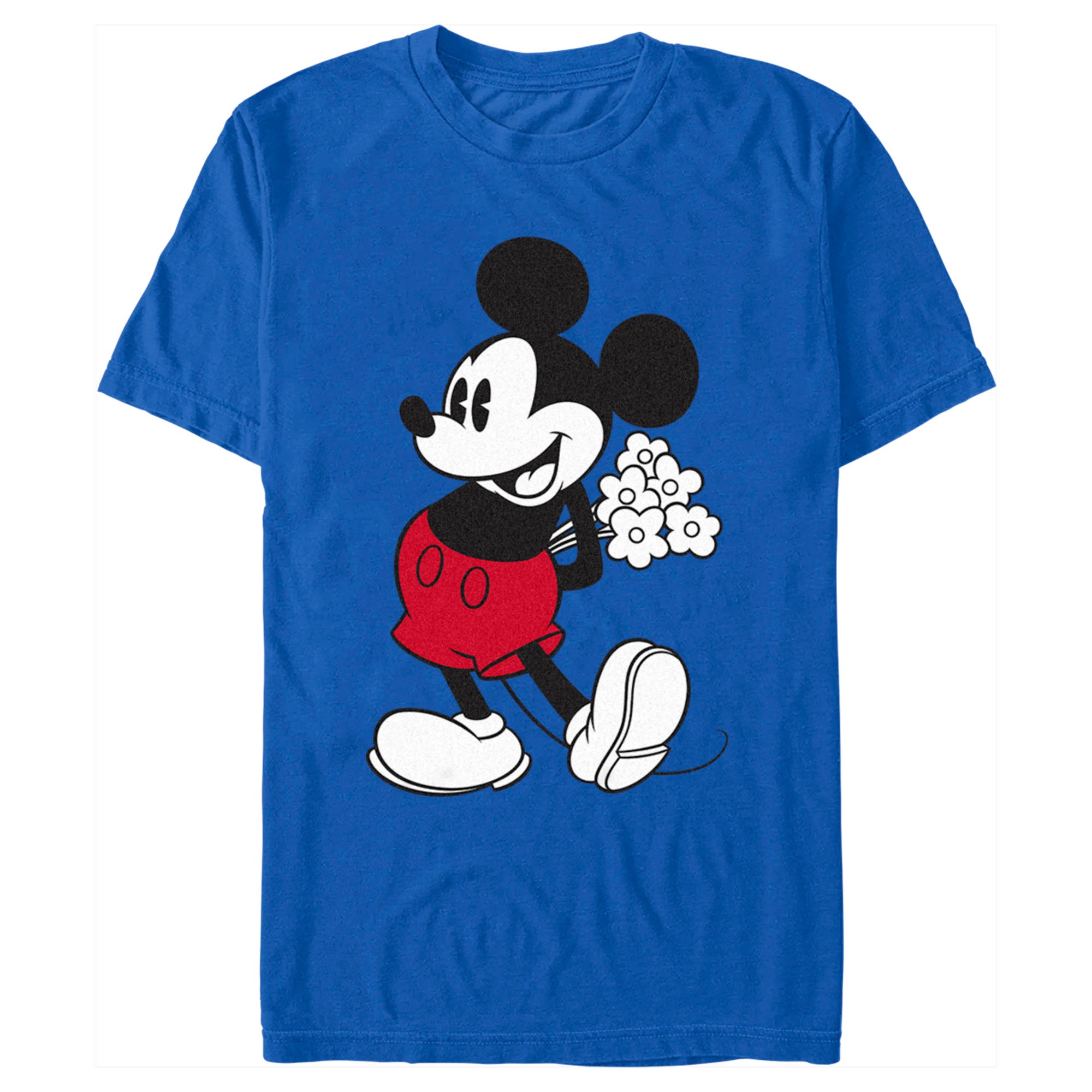 Men's Mickey & Friends Classic Mouse Flowers T-Shirt Men's Mickey & Friends Classic Mouse Flowers T-Shirt