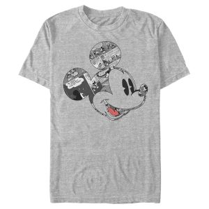 Men’s Mickey & Friends Comic book Mickey Mouse Face T-Shirt