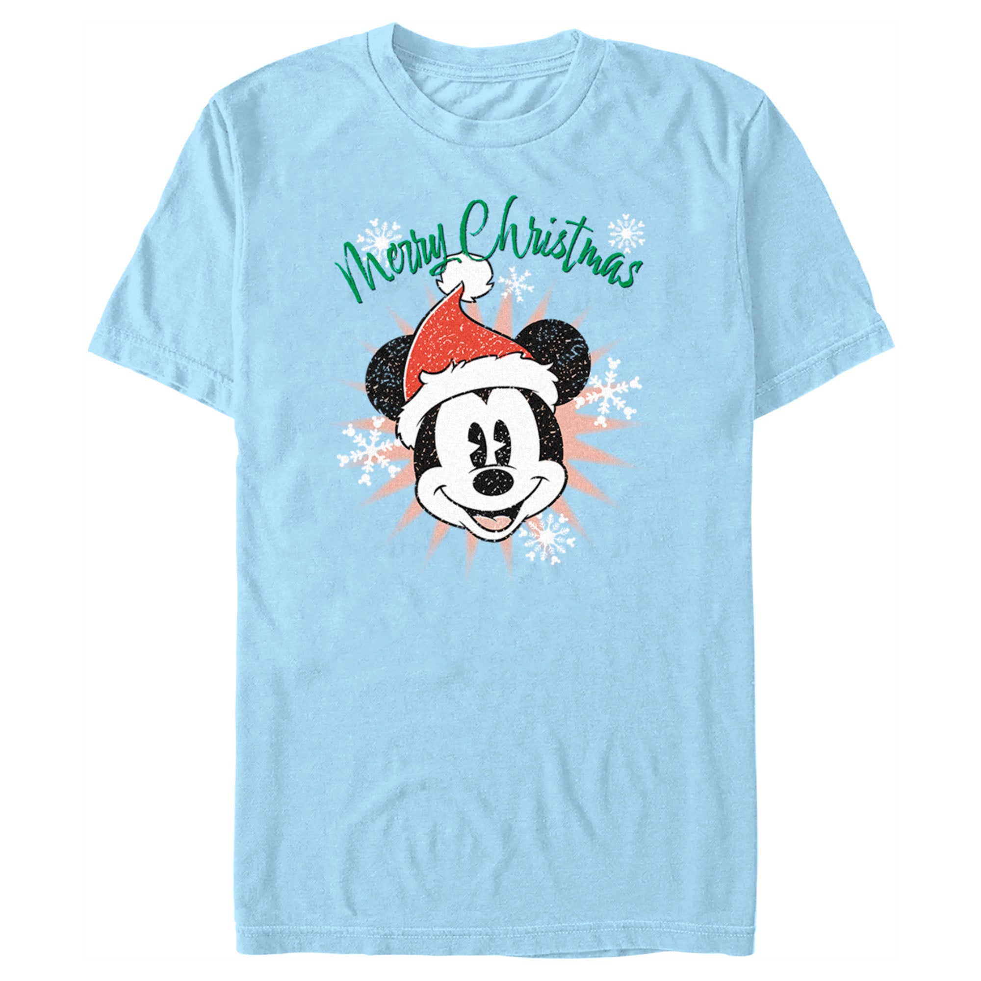 Men's Mickey & Friends Distressed Christmas Mickey T-Shirt Men's Mickey & Friends Distressed Christmas Mickey T-Shirt
