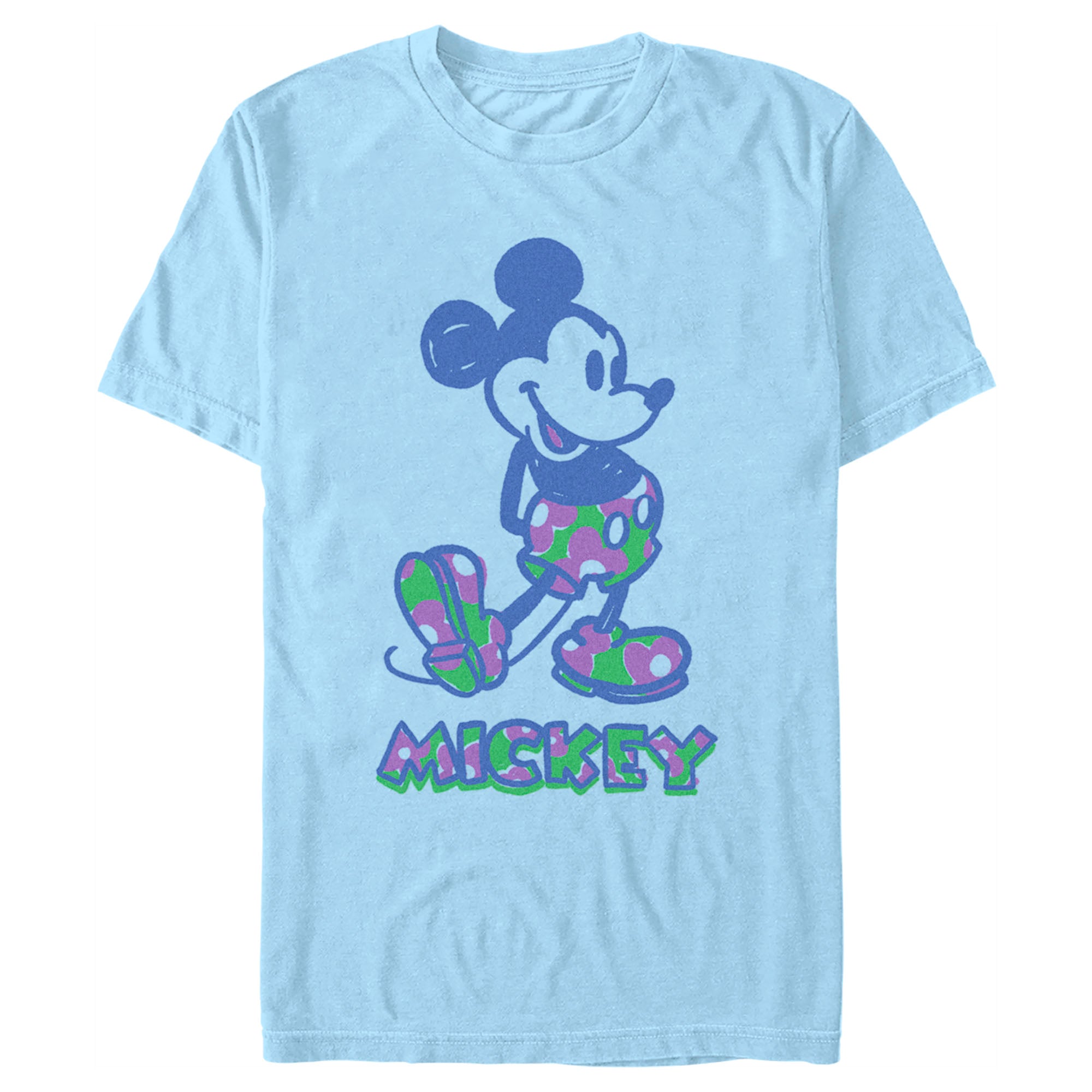 Men's Mickey & Friends Floral Filled Sketch T-Shirt Men's Mickey & Friends Floral Filled Sketch T-Shirt
