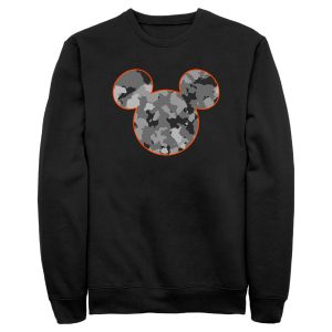 Men’s Mickey & Friends Gray Camo Mickey Mouse Logo Sweatshirt
