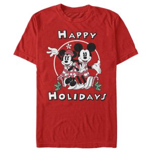 Men’s Mickey & Friends Mickey & Minnie Holiday T-Shirt