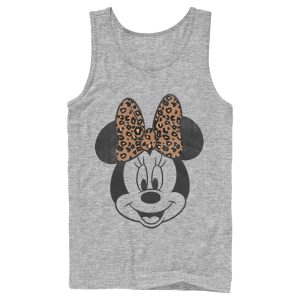 Men’s Mickey & Friends Minnie Mouse Cheetah Print Bow Tank Top