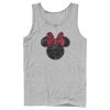 Men’s Mickey & Friends Minnie Mouse Distressed Leopard Bow Tank Top