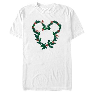 Men’s Mickey & Friends Mistletoe Mickey Wreath T-Shirt