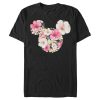 Men’s Mickey & Friends Pink Floral Mickey Mouse Logo T-Shirt