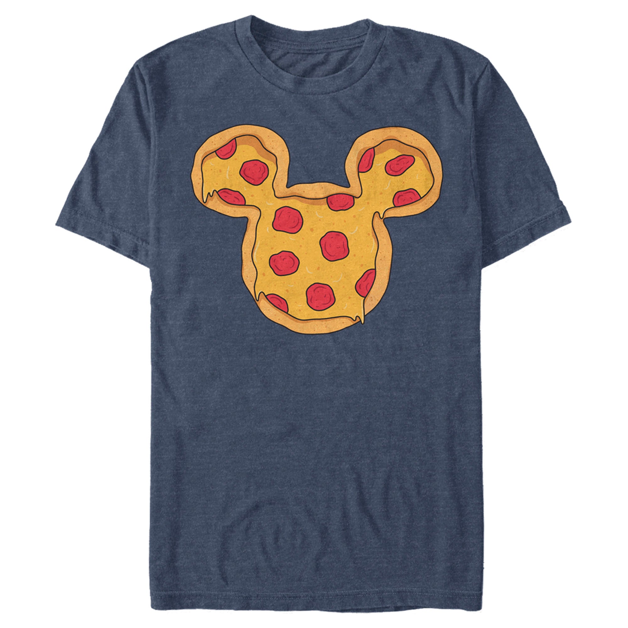 Men's Mickey & Friends Pizza Mickey Mouse Logo T-Shirt Men's Mickey & Friends Pizza Mickey Mouse Logo T-Shirt