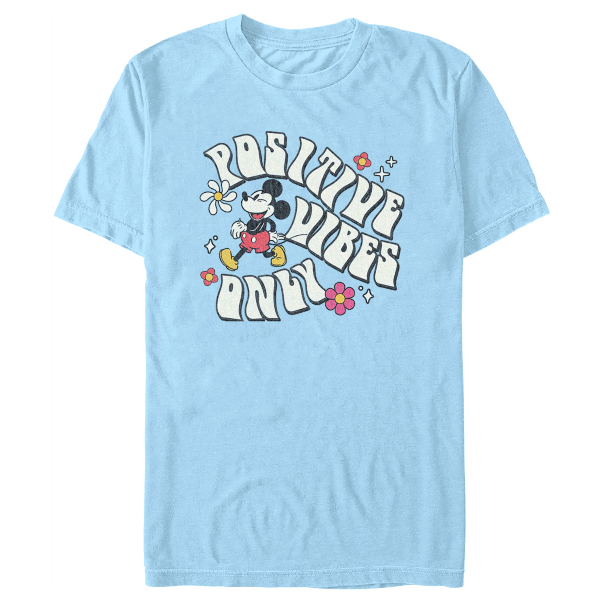 Men's Mickey & Friends Positive Vibes Only T-Shirt Men's Mickey & Friends Positive Vibes Only T-Shirt