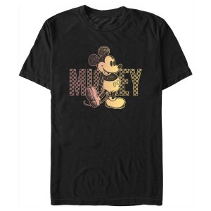 Men’s Mickey & Friends Retro Check Sketch T-Shirt