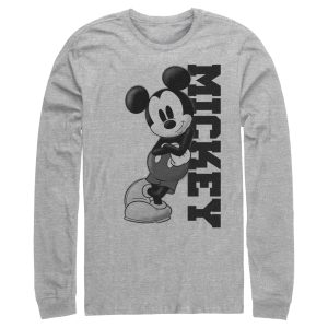 Men’s Mickey & Friends Retro Leaning Long Sleeve Shirt