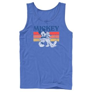 Men’s Mickey & Friends Retro Pluto and Mickey Mouse Tank Top