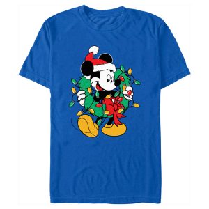 Men’s Mickey & Friends Santa Christmas Wreath T-Shirt