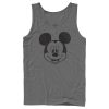 Men’s Mickey & Friends Smiling Mickey Mouse Distressed Tank Top