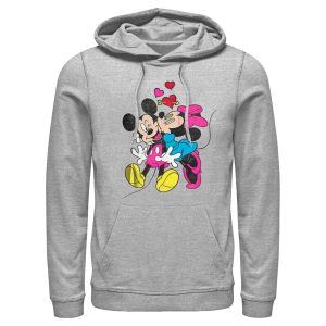 Men’s Mickey & Friends Valentine’s Day Minnie Mouse Smooch Pull Over Hoodie