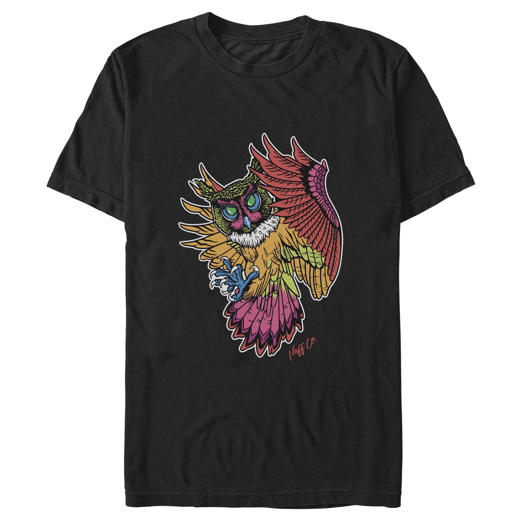 Men's NEFF Colorful Owl in Flight T-Shirt Men's NEFF Colorful Owl in Flight T-Shirt