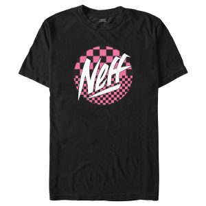 Men’s NEFF Pink Checkered Logo T-Shirt
