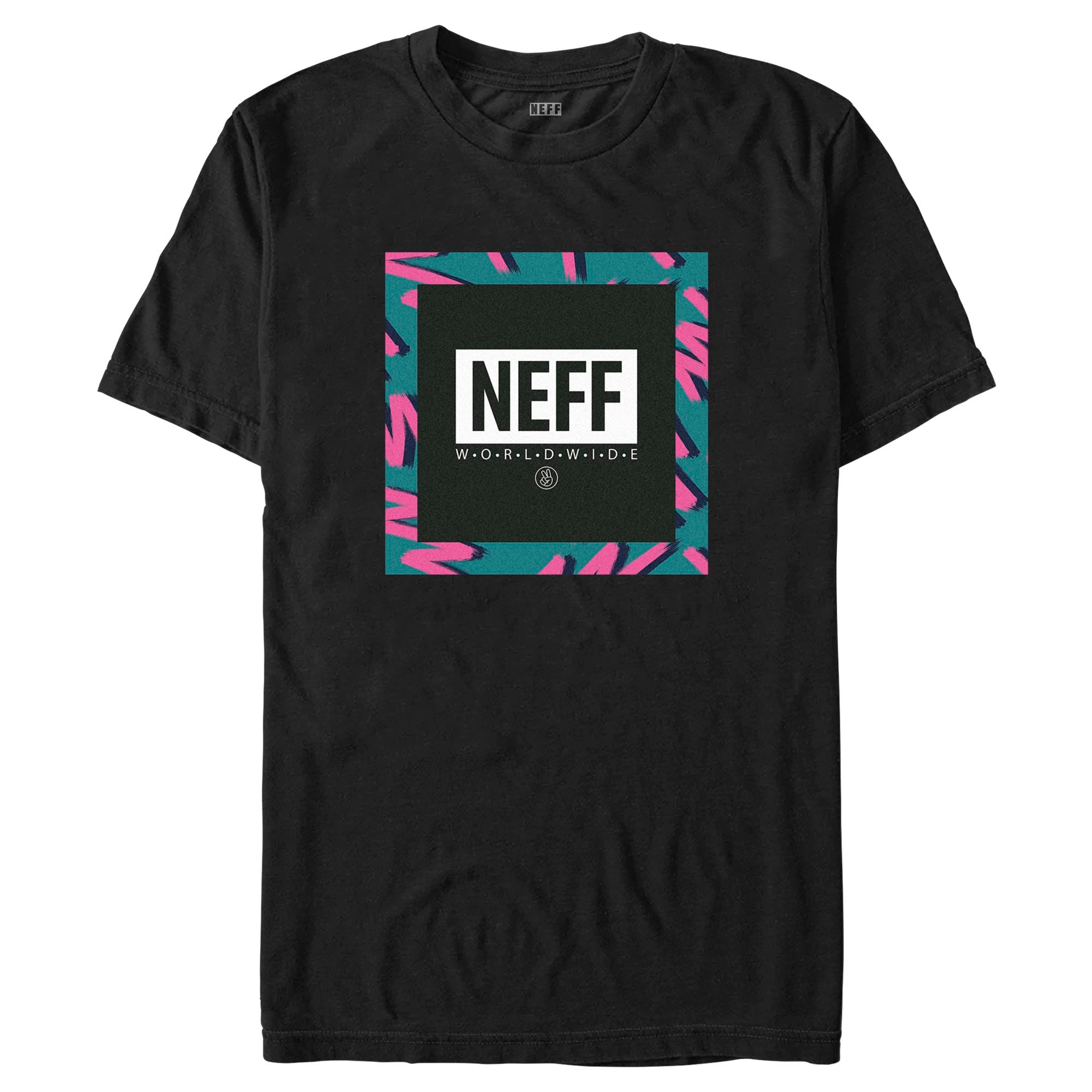 Men's NEFF Pink Zigzag Frame T-Shirt Men's NEFF Pink Zigzag Frame T-Shirt