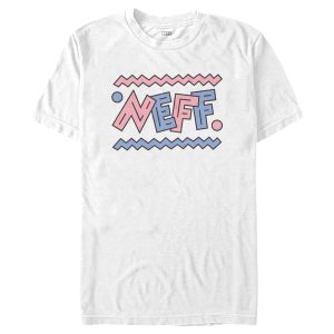 Men’s NEFF Retro Pink and Blue Logo T-Shirt