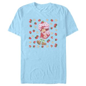 Men’s Strawberry Shortcake Berry Flower Background T-Shirt