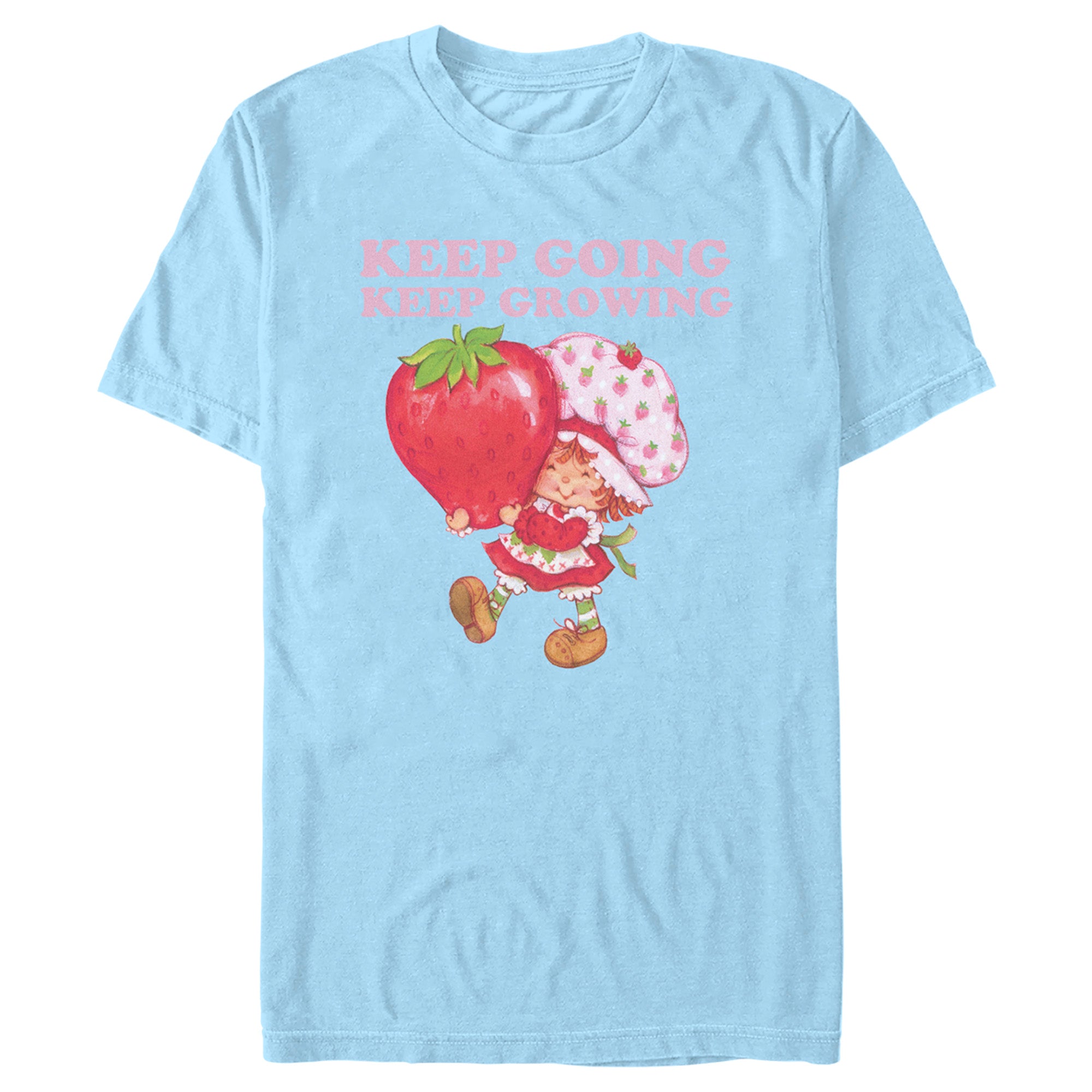 Men's Strawberry Shortcake Keep Going Keep Growing T-Shirt Men's Strawberry Shortcake Keep Going Keep Growing T-Shirt