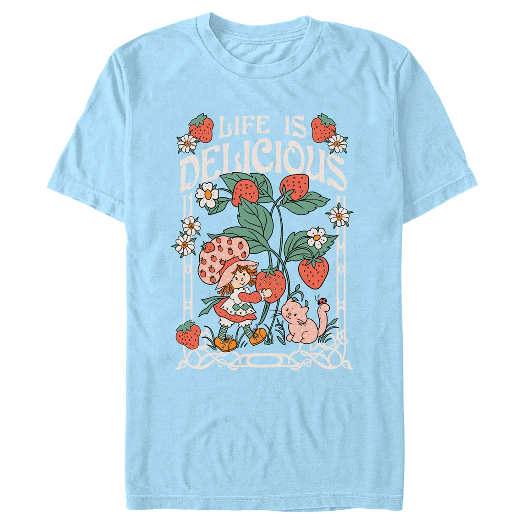 Men's Strawberry Shortcake Life is Delicious T-Shirt Men's Strawberry Shortcake Life is Delicious T-Shirt