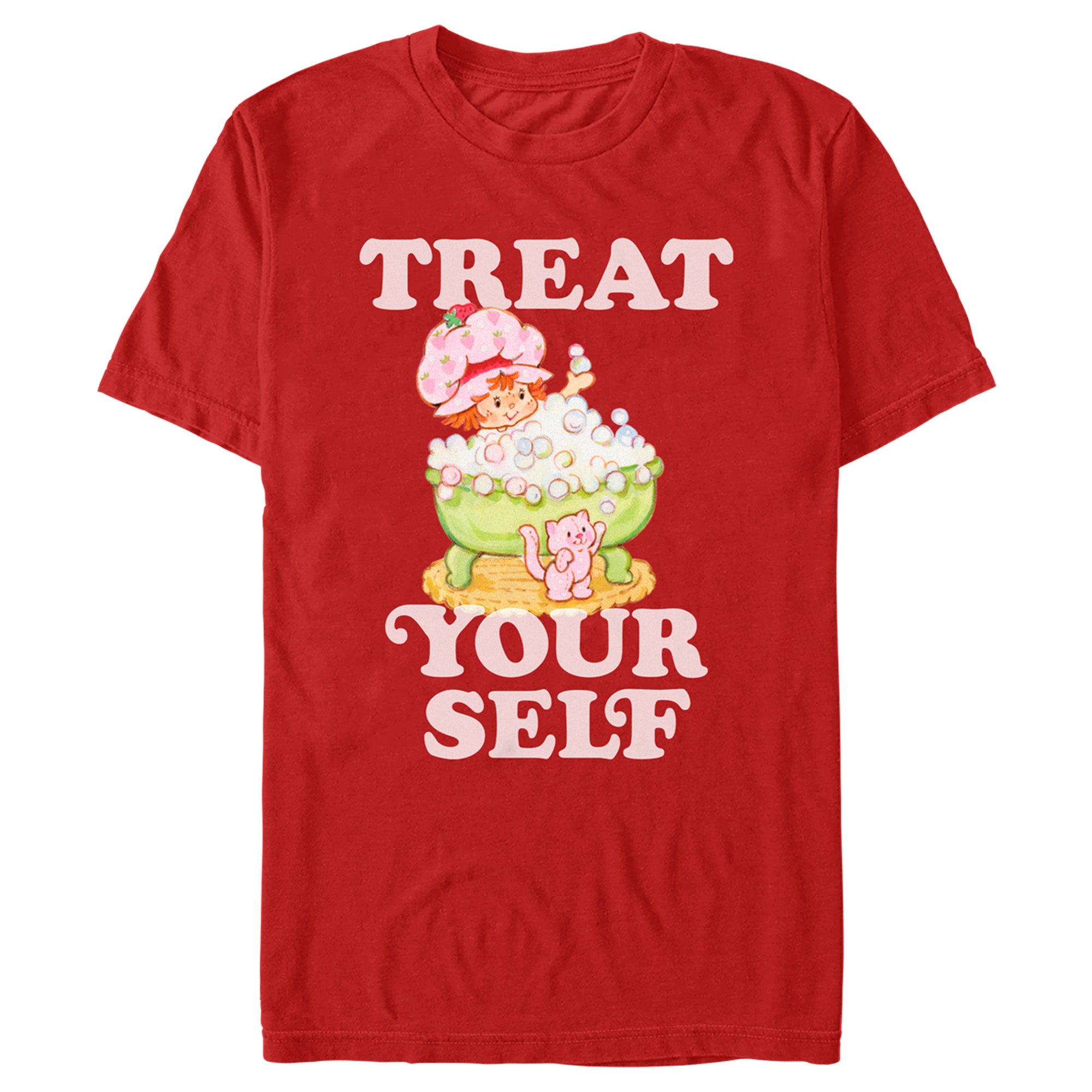 Men's Strawberry Shortcake Treat Yourself Bubble Bath T-Shirt Men's Strawberry Shortcake Treat Yourself Bubble Bath T-Shirt