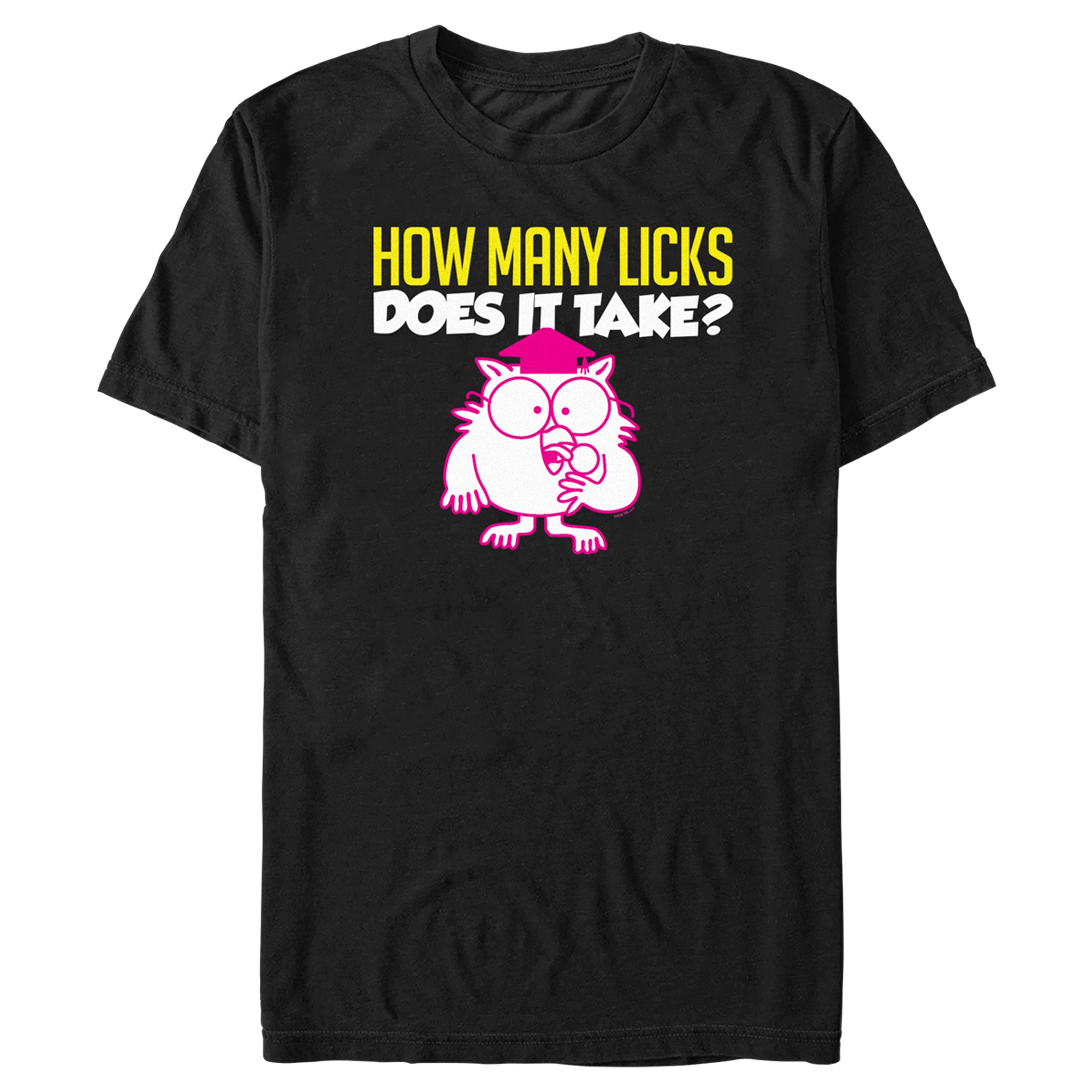 Men's Tootsie Pop Mr. Owl How Many Licks Does It Take T-Shirt Men's Tootsie Pop Mr. Owl How Many Licks Does It Take T-Shirt
