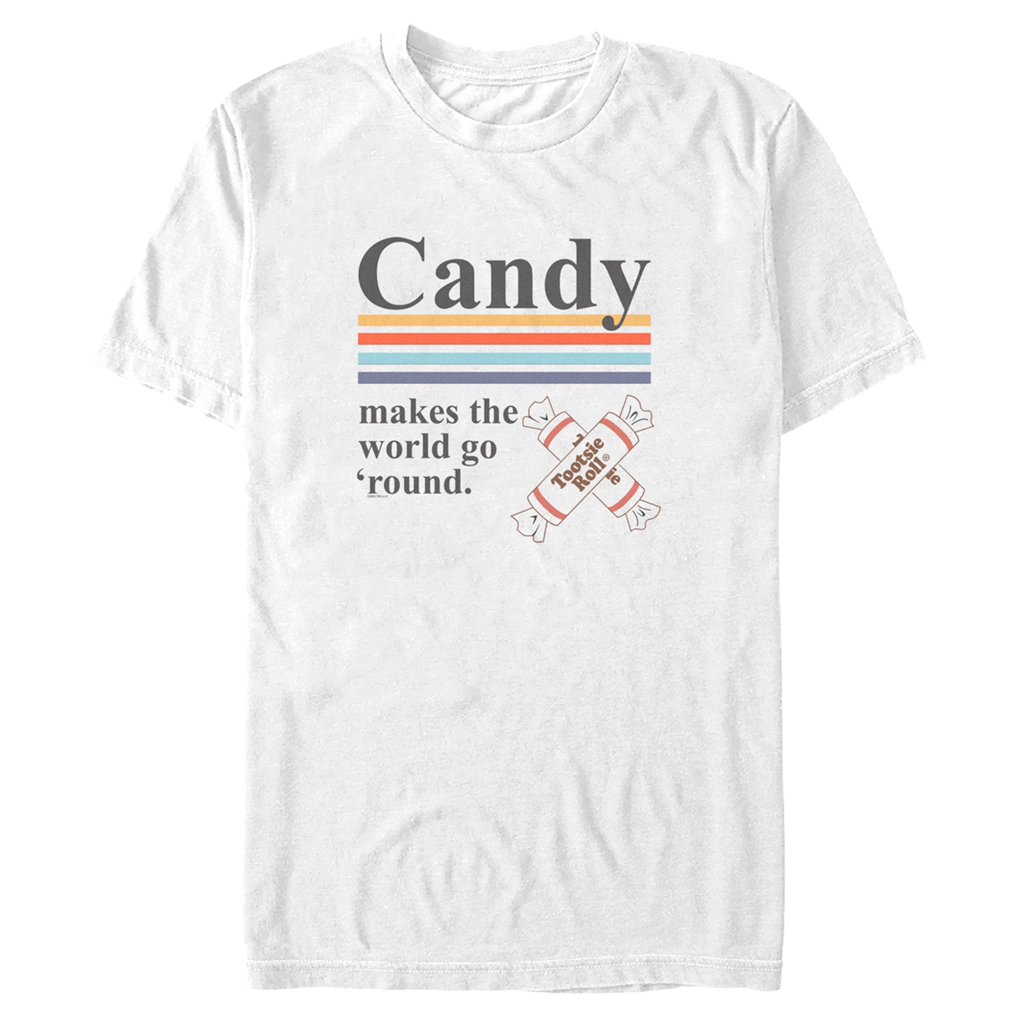 Men's Tootsie Roll Candy Makes the World Go Round T-Shirt Men's Tootsie Roll Candy Makes the World Go Round T-Shirt