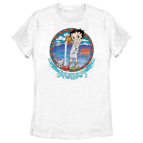 Women’s Betty Boop Aquarius Zodiac T-Shirt