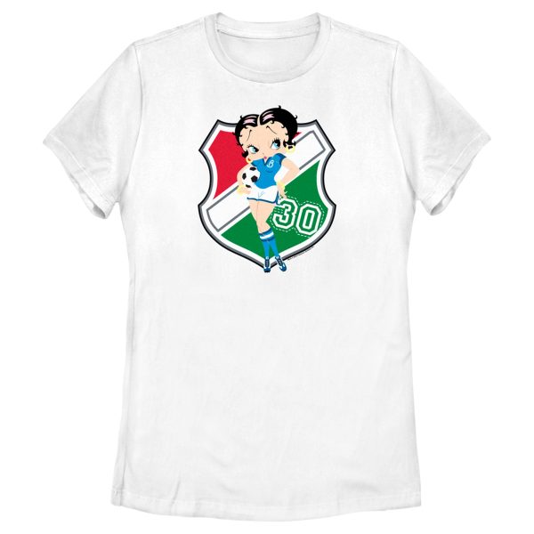 Women’s Betty Boop Italy Soccer Badge T-Shirt