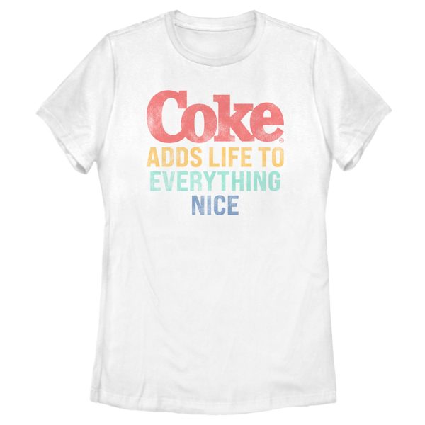 Women’s Coca Cola Unity Adds Life to Everything Nice Logo T-Shirt