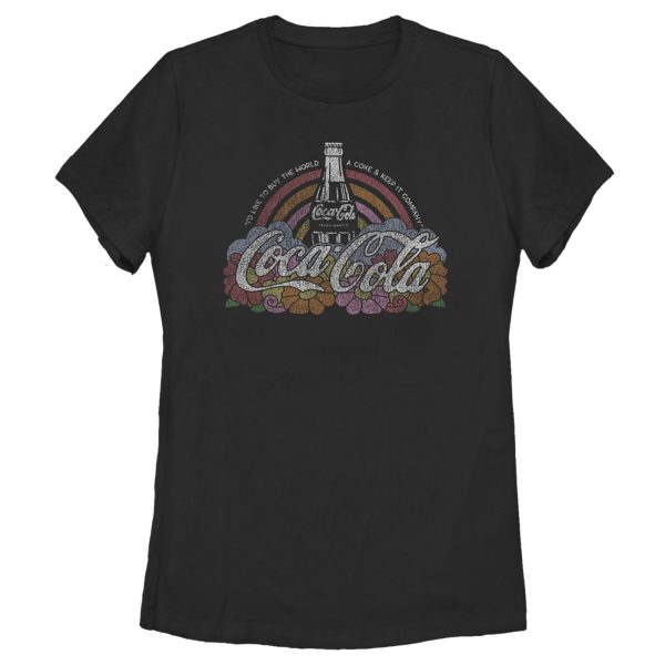 Women’s Coca Cola Unity Distressed Rainbow Logo T-Shirt