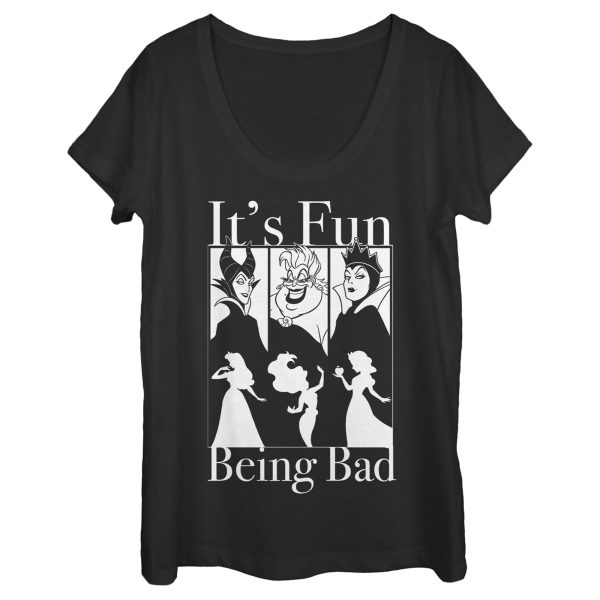 Women’s Disney Princesses Fun Being Bad Wicked Witches Scoop Neck