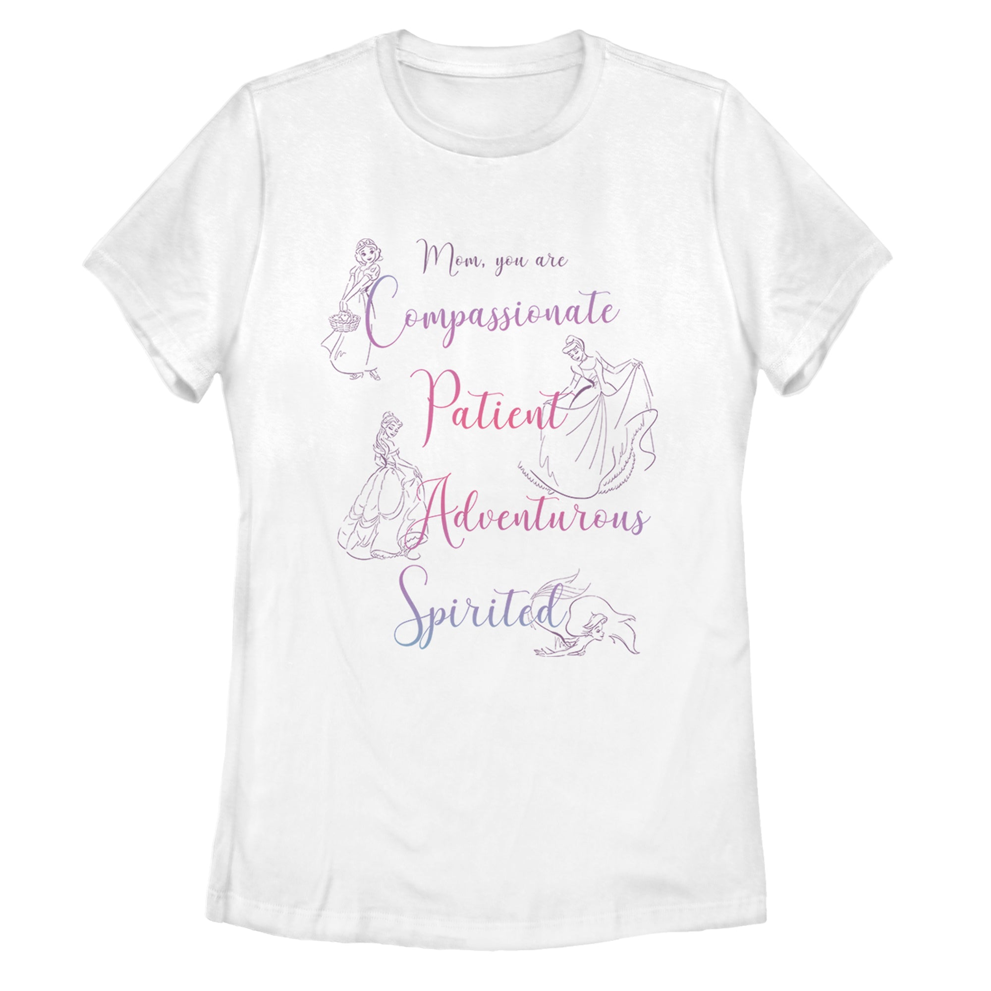 Women's Disney Princesses Mom Qualities T-Shirt Women's Disney Princesses Mom Qualities T-Shirt
