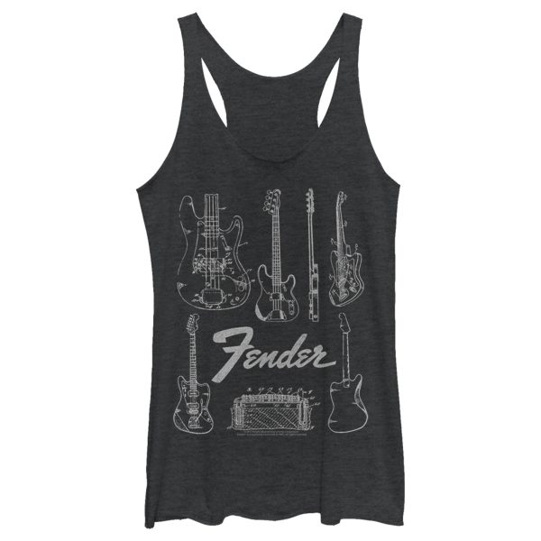 Women’s Fender Guitar Chart Racerback Tank Top