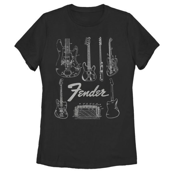 Women’s Fender Guitar Chart T-Shirt