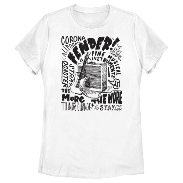 Women’s Fender Sketch Poster T-Shirt