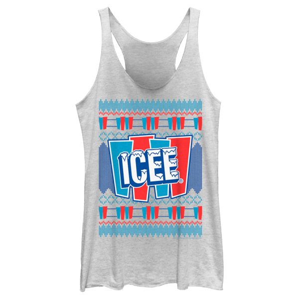 Women’s ICEE Retro Ugly Sweater Racerback Tank Top