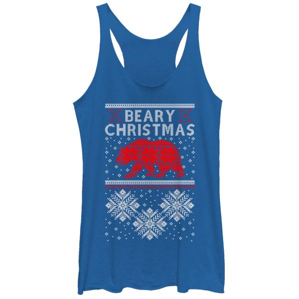 Women’s Lost Gods Beary Christmas Racerback Tank Top