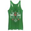 Women’s Lost Gods Christmas Reindeer Love Racerback Tank Top