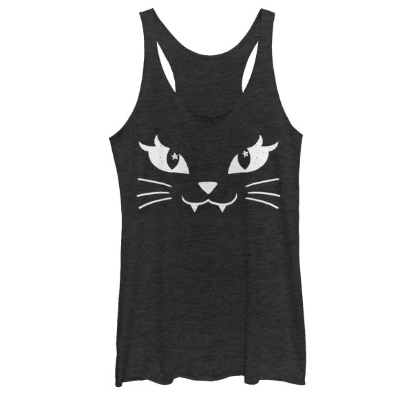 Women’s Lost Gods Kitty Cat Face Racerback Tank Top