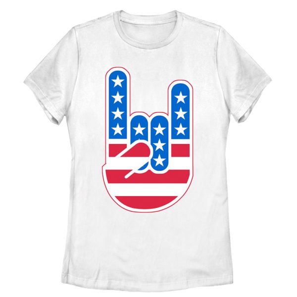 Women’s Lost Gods Rock On American Flag T-Shirt