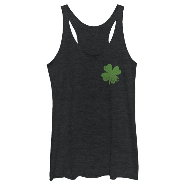 Women’s Lost Gods St. Patrick’s Day Four-Leaf Clover Racerback Tank Top