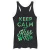 Women’s Lost Gods St. Patrick’s Day Keep Calm and Kiss Me Racerback Tank Top
