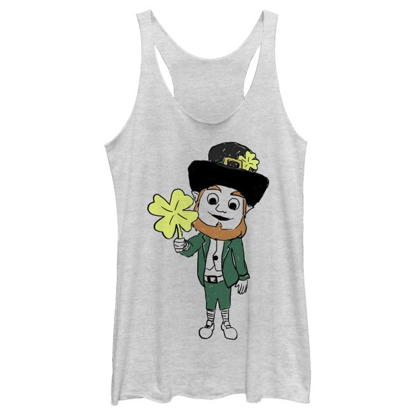 Women’s Lost Gods St. Patrick’s Day Leprechaun Greetings Racerback Tank Top