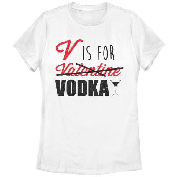 Women’s Lost Gods Valentine V is For Vodka T-Shirt