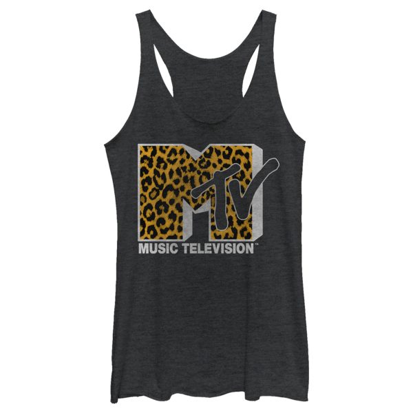 Women’s MTV Cheetah Print Logo Racerback Tank Top